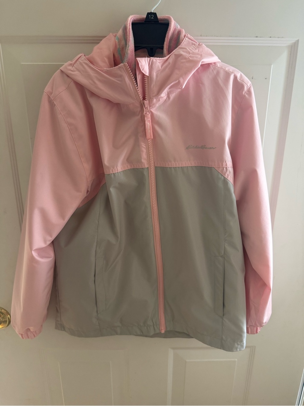 Eddie Bauer Pink and Gray Girls' Hooded  Winter Jacket
